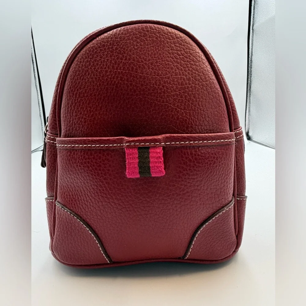 Tommy Hilfiger Mini Leather Backpack Deep Red